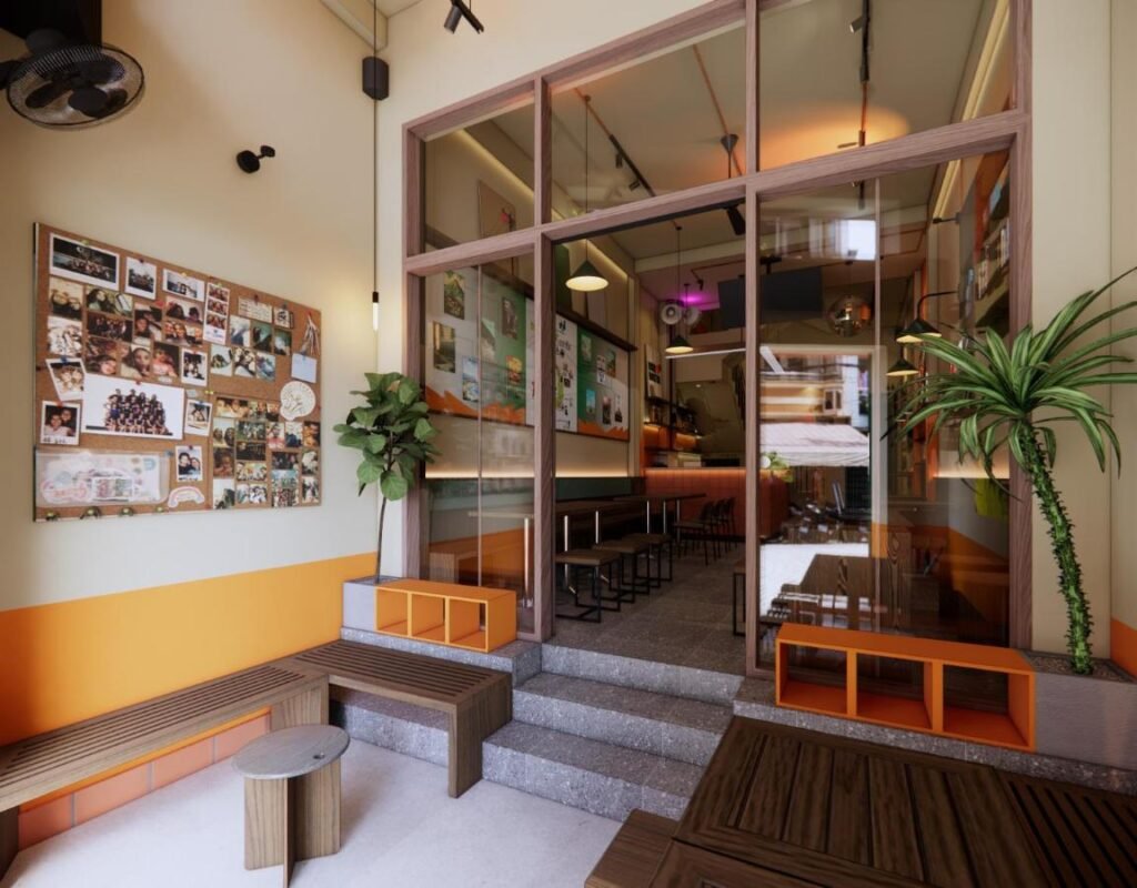 Rebel Rooster Hostel hanoi veranda outside exterior